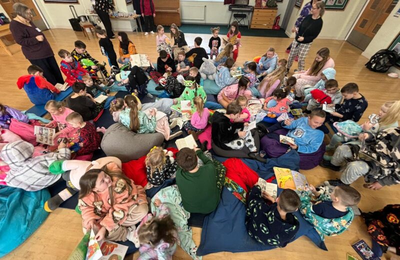 Sharing our books across the classes.
