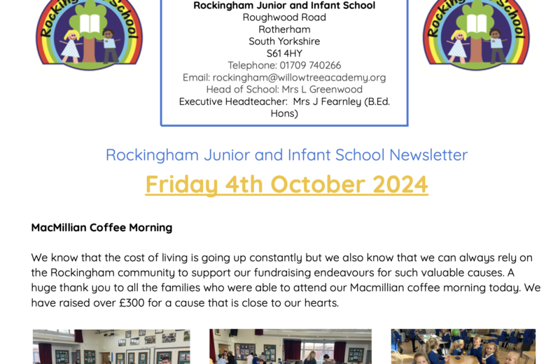 Newsletter 4th October 2024