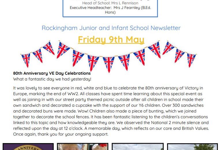 Newsletter 9th May 2025