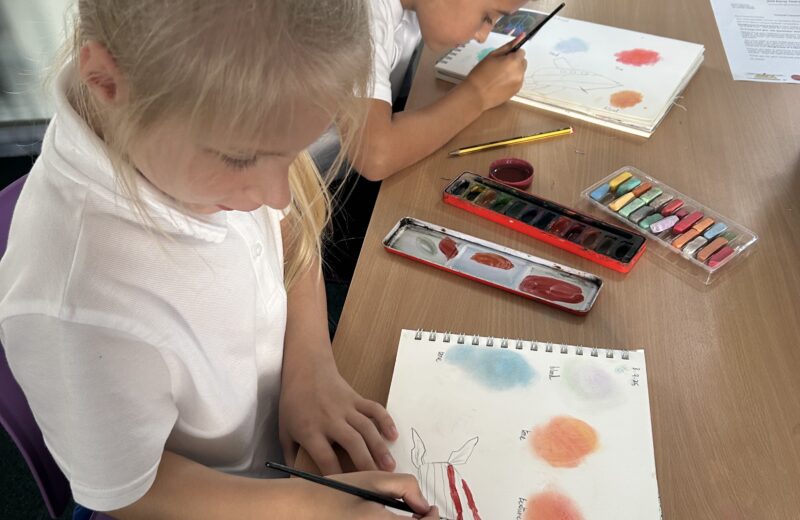 Art lesson inspired by Peter Thorpe
