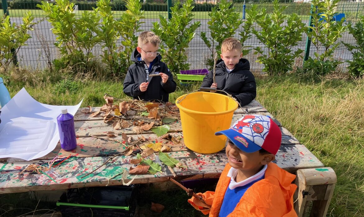 Painting through nature.