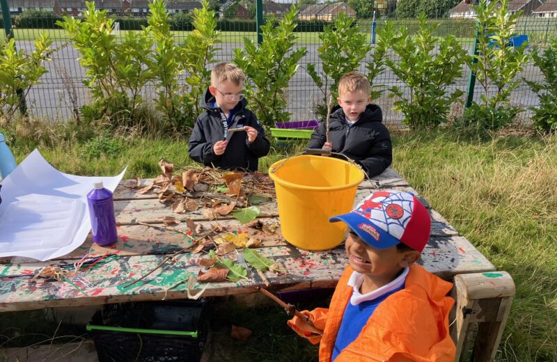 Painting through nature.