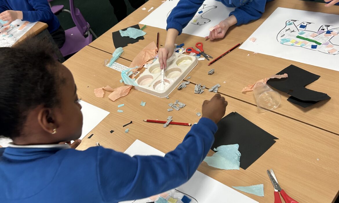 Polar Bear Winter Artwork in 1/2B!