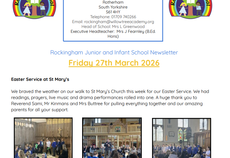 Newsletter 27th March