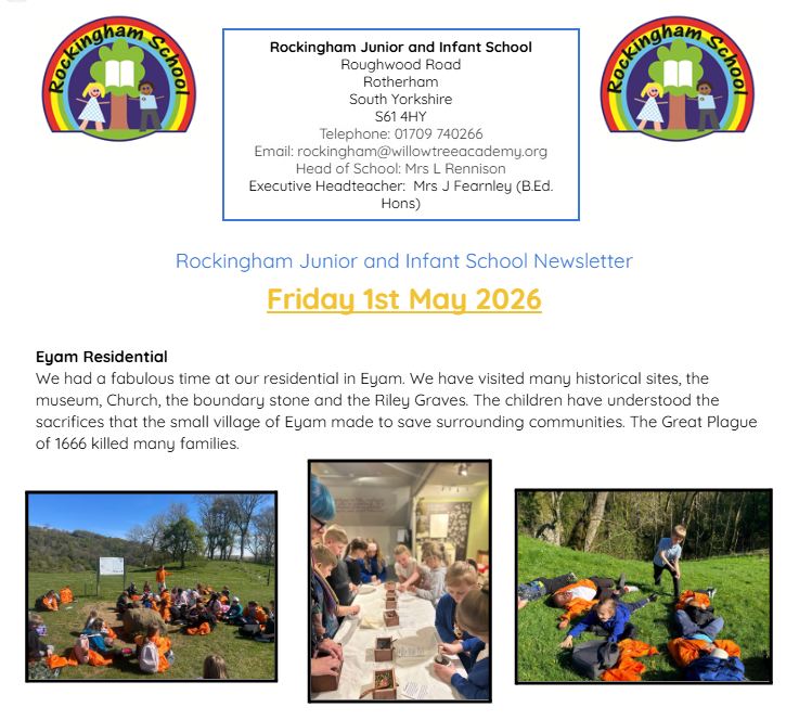 Newsletter 1st May